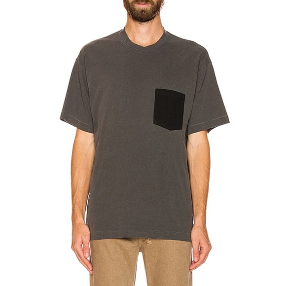 JOHN ELLIOTT 1992 Contrast Pocket Tee Gray & Black - Picture 1 of 13
